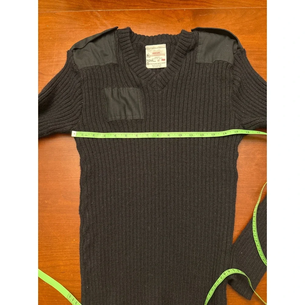 Brigade Quartermasters sweater men's 42 Woolly Pully black wool commando vintage